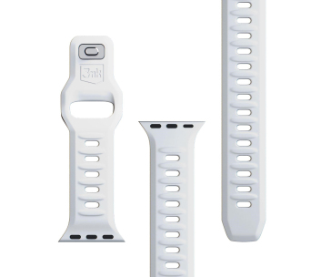 3mk Silicone Watch Strap pro Apple 42/44/45/49 mm White