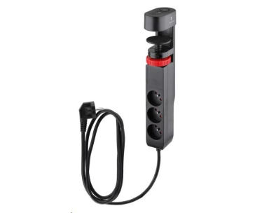 Viking síťová prodlužovací zásuvka R33S, 3x AC 230V, 1x USB-A, 2x USB-C, délka 1,4 m