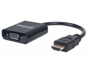 MANHATTAN převodník z HDMI na VGA (HDMI Male to VGA Female, black, Polybag)