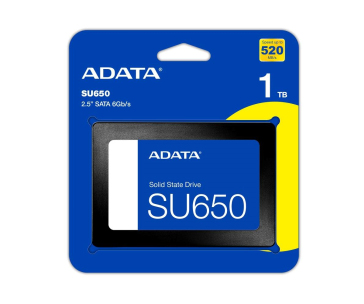 ADATA SSD 1TB SU650, SATA III, 2.5", (R:520/ W:450MB/s)