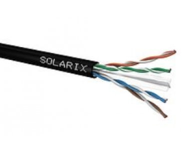 Instalační kabel Solarix venkovní UTP, Cat6, drát, PE, cívka 500m SXKD-6-UTP-PE