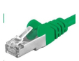 PREMIUMCORD Patch kabel CAT6a S-FTP, RJ45-RJ45, AWG 26/7 0,25m zelená