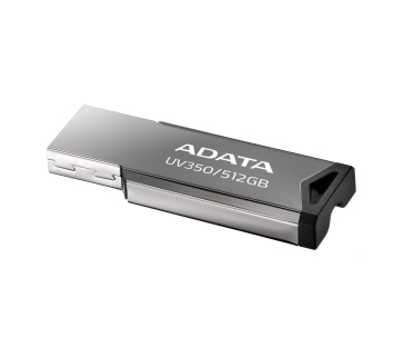 ADATA Flash Disk 512GB UV350, USB 3.2 Dash Drive, tmavě stříbrná textura kov