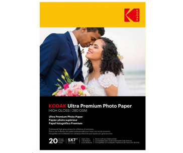 KODAK Ultra Premium Photo RC Gloss (280g/m2) 13x18cm 20 listů