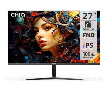 CHiQ 27" UltraSlim monitor 27F650R FHD, 100 Hz, Frameless, repro, černý