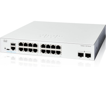 Cisco Catalyst switch C1300-16T-2G (16xGbE,2xSFP,fanless)