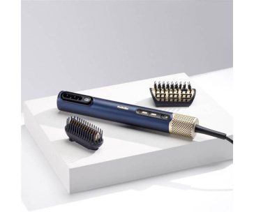 BaByliss AS6550E Air Wand fén na vlasy, 1600 W, Ionizace, 3 rychlosti, 4 teploty, modrá a zlatá