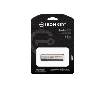 Kingston Flash Disk IronKey 32GB IKLP50 Locker+ 50 AES USB, w/256bit Encryption