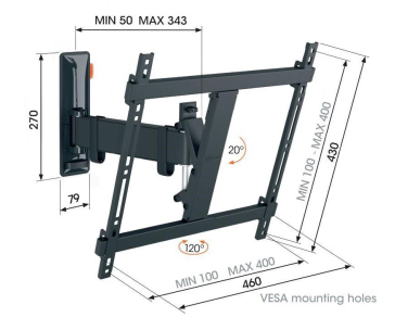 Vogel's TVM 3423 TV rameno 2 klouby M