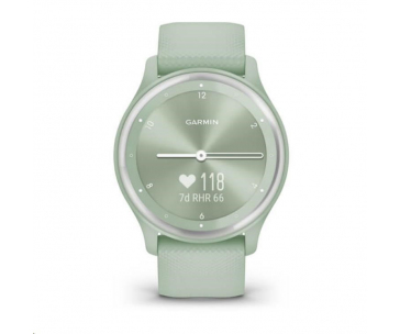 Garmin vívomove Sport pouzdro Cool Mint, silikonový řemínek Silver