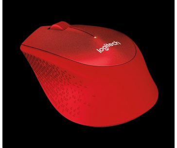 Logitech Wireless Mouse M330 Silent Plus, red