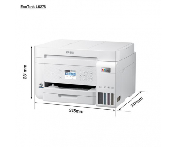 EPSON tiskárna ink EcoTank L6276, 3v1, A4, 1200x4800dpi, 33ppm, USB, Wi-Fi, LAN, bílá