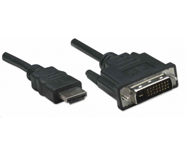 Manhattan kabel HDMI na DVI-D, Dual Link, 1m, černá