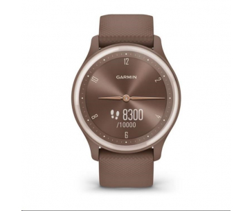 Garmin vívomove Sport pouzdro Ivory, silikonový řemínek Peach Gold