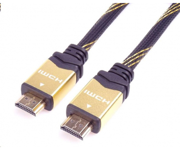 PREMIUMCORD Kabel HDMI 2.0 High Speed + Ethernet kabel HQ, zlacené konektory, 1m