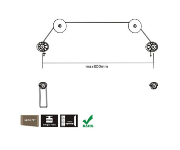 Lankový držák na Tv Fiber Mounts M5C57