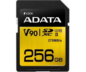 ADATA SDXC karta 256GB Premier One UHS-II U3 Class 10 (R:275/W:155 MB/s)