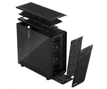 FRACTAL DESIGN skříň Meshify 2 XL Black TG Light Tint, USB 3.1 Type-C, 2x USB 3.0, bez zdroje, E-ATX