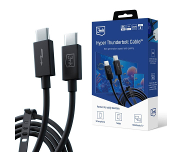 3mk datový kabel - Hyper ThunderBolt Cable 240W, černá