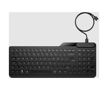 HP 400 Backlit Wired Keyboard - drátová podsvícená klávesnice CZ/SK