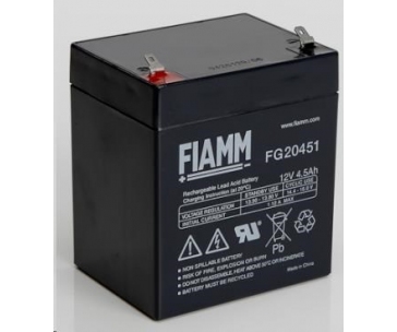 Baterie - Fiamm FG20451 (12V/4,5Ah - Faston 187), životnost 5let