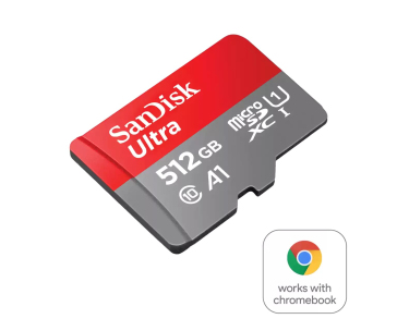 SanDisk MicroSDXC karta 512GB Ultra pro Chromebook (R:160/W:260 MB/s, UHS I, C10, A1)