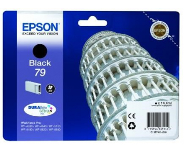 EPSON Ink čer WF-5xxx Series Ink Cartridge "Pisa" 79 Black (14,4 ml)