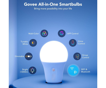 Govee Smart žárovka RGBWW 12W-85W 1200lm E27 Long Life