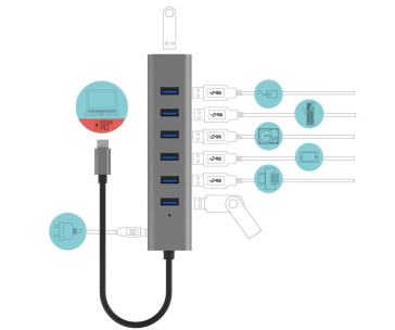 i-tec USB-C Charging Metal HUB 7 Port