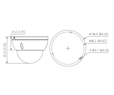 Dahua IPC-HDBW2441E-S-0280B, IP kamera, 4Mpx, 1/2.9" CMOS, objektiv 2,8 mm, IR<30, IP67, IK10