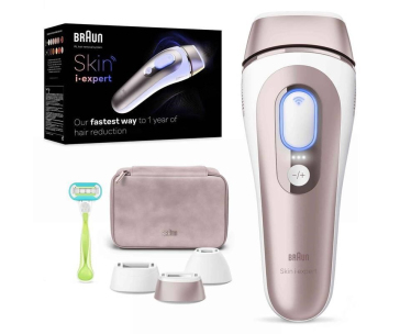 Braun Skin i·expert PL7253 IPL epilátor, 2 režimy, nástavce, UV filtr, obličej, intimní partie, tělo