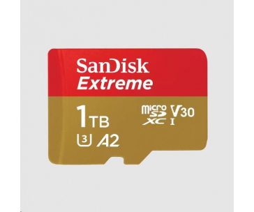 SanDisk micro SDXC karta 1TB Extreme (190 MB/s Class 10, UHS-I U3 V30) + adaptér