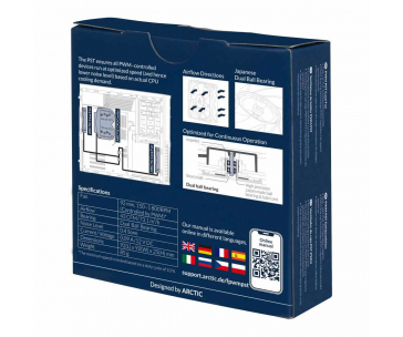 ARCTIC ventilátor F9 PWM PST CO, černá