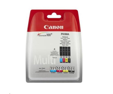 Canon CARTRIDGE CLI-551 C/M/Y/BK Multi Pack SEC pro PIXMA IP7250, IP8750, IX6850, MG5x50, MX725, MX925 (300 str.)