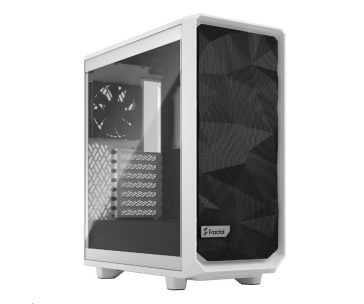 FRACTAL DESIGN skříň Meshify 2 Compact White TG Clear Tint, USB 3.1 Type-C, 2x USB 3.0, bez zdroje, mATX