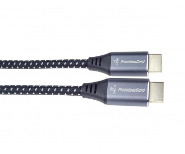 PREMIUMCORD Kabel HDMI 2.1 High Speed + Ethernet kabel 8K@60Hz, zlacené konektory, 3m