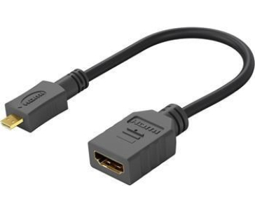 PremiumCord Flexi adaptér HDMI Typ A samice - micro HDMI Typ D samec pro ohebné zapojení