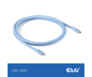 Club3D Kabel USB-C 4.0, 20Gbps, 4K60Hz, PD 240W, 2m, modrá