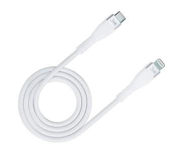 3mk datový kabel - Hyper Silicone Cable Type-C to Lightning 20W 3A, bílá