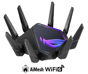 ASUS ROG Rapture GT-AX16000 (AXE16000) WiFi 6E Extendable Gaming Router, 10G & 2.5G porty, Aimesh, 4G/5G