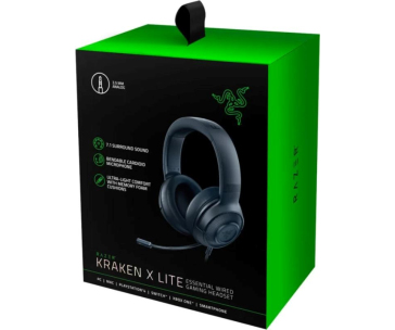 RAZER Herní Sluchátka Kraken X Lite, 3.5 mm jack, černá