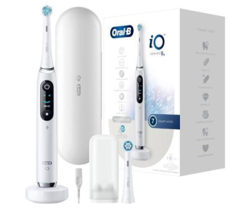 Oral-B iO Series 9N elektrický zubní kartáček, časovač, tlakový senzor, 7 programů, AI, mobilní aplikace, bílá