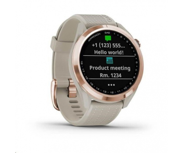 Garmin golfové hodinky Approach S42 Rose Gold/Light Sand Silicone