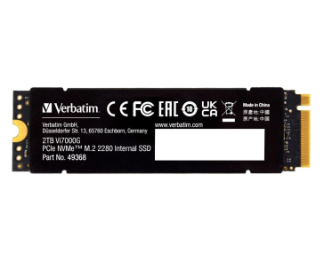 VERBATIM SSD Vi7000G Internal PCIe NVMe M.2 SSD 4TB , W 6700/ R 7400MB/s