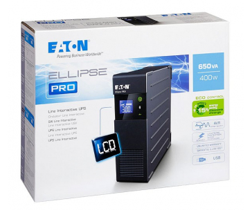 Eaton Ellipse PRO 650 FR, UPS 650VA, 4 zásuvky, LCD, české zásuvky