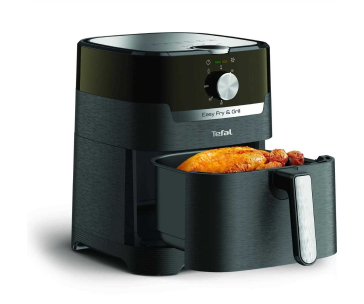 TEFAL EY501815 Easy Fry & Grill horkovzdušná fritéza, fritování a grilování, 4,2 l, 1550 W, mechanické ovládání, černá