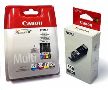 Canon CARTRIDGE PGI-550/CLI-551 PGBK/C/M/Y/BK/GY MULTI-PACK pro iP8750, MG6350, MG7150, MG7550 (319 str.)