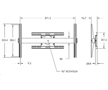 Vogel's PFW 6858 - LCD držák s rotací 90°