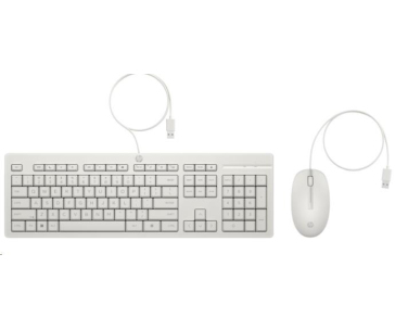 HP 225 Wired Mouse and Keyboard Combo - Česká-Slovenská White