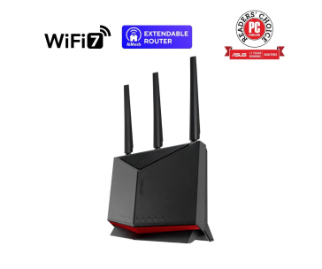 ASUS Router RT-BE86U, Herní WiFi7 Router, AiMesh, 2xWAN, 3xLAN, 1xUSB 3.2